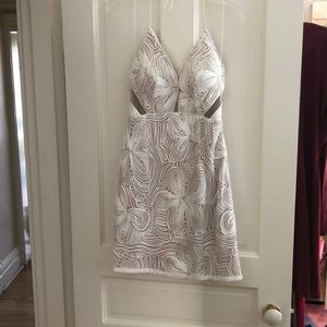 Aidan Mattox mini white dress, size 6